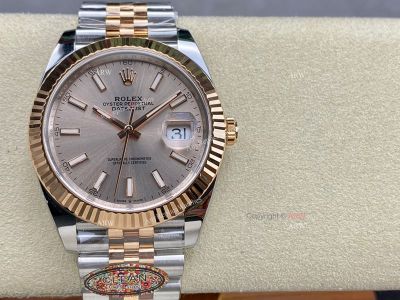Clean Factory Rolex Datejust 3235 Grey Face Watch 41mm